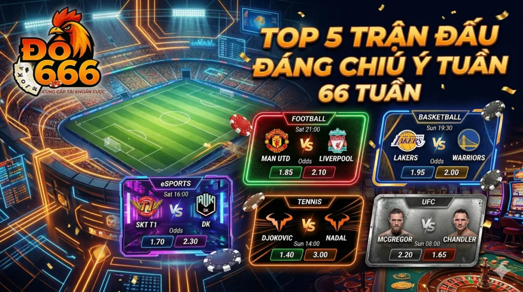 Top 5 trận đấu đáng chú ý Do666 tuần này