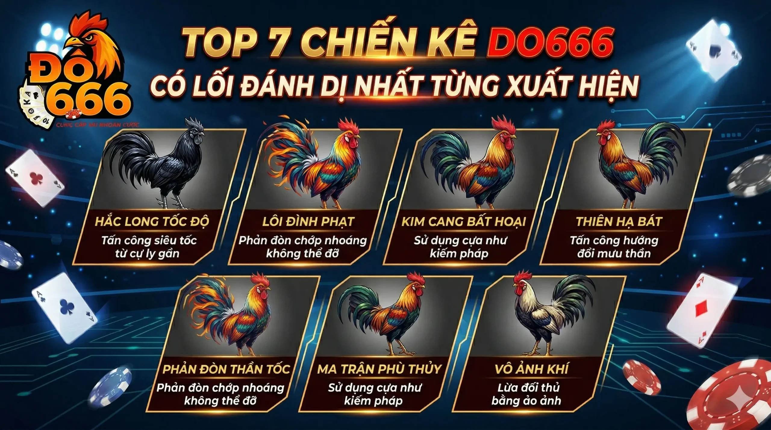 Top 7 chiến kê Do666 có lối đánh dị nhất từng xuất hiện