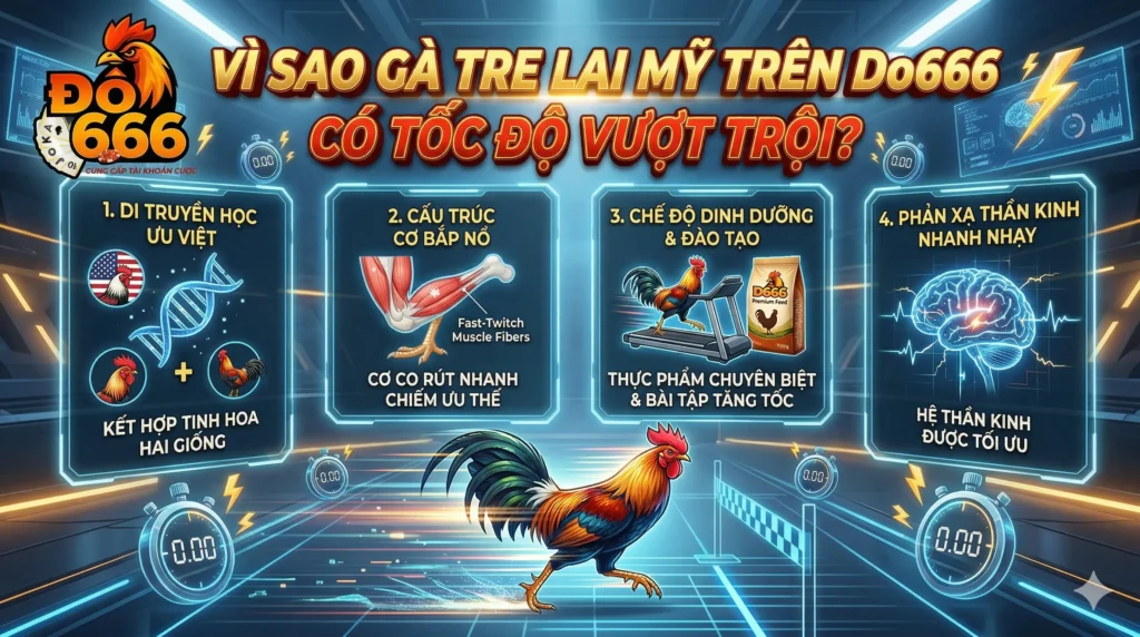 Vì sao gà tre lai Mỹ trên Do666 luôn có tốc độ vượt trội?